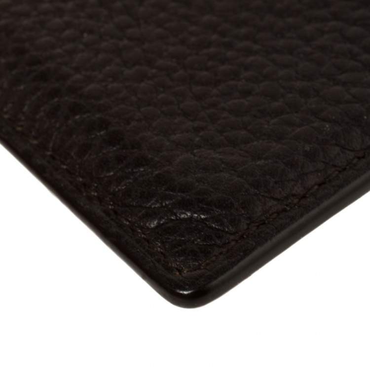 Pre Owned Dunhill Dark Brown Leather Card Holder