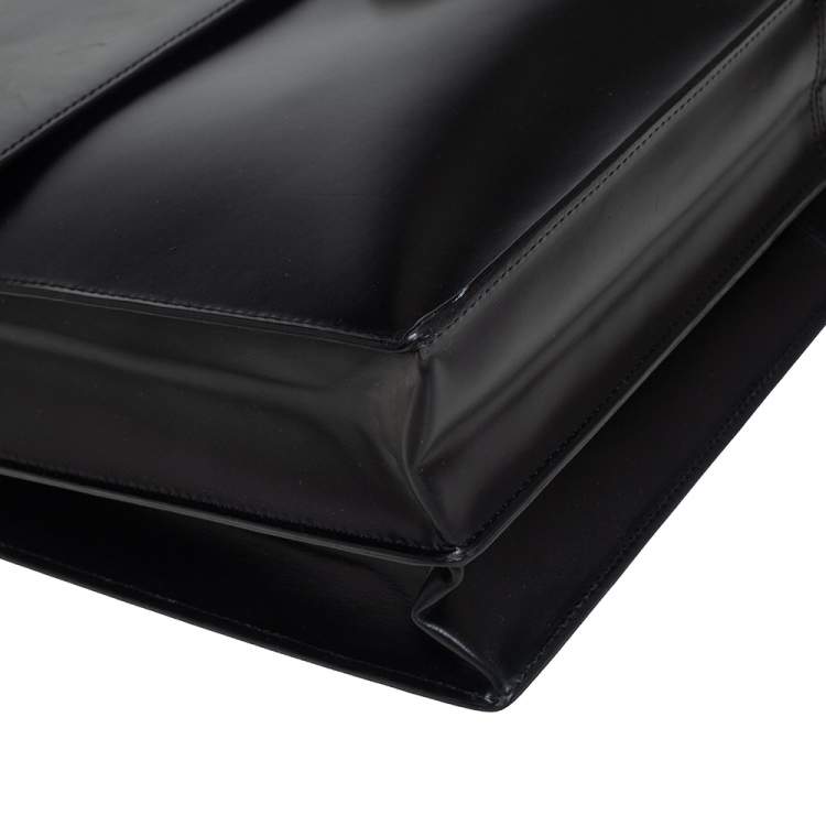 Pre Owned Dunhill Black Leather Confidential Briefcase