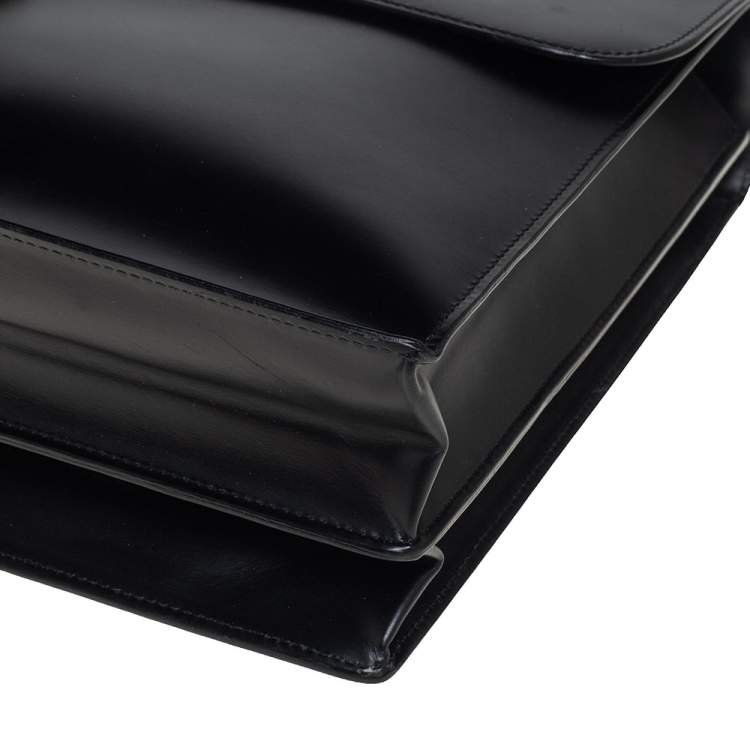 Pre Owned Dunhill Black Leather Confidential Briefcase
