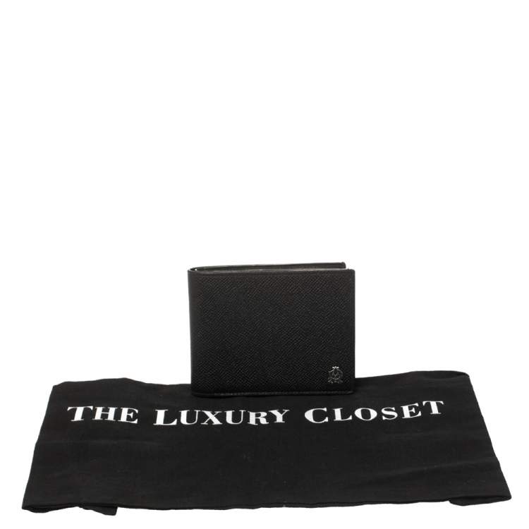 Pre Owned Dunhill Black Leather Bourdon Bifold Wallet