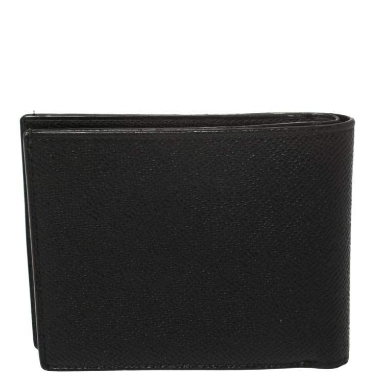 Pre Owned Dunhill Black Leather Bourdon Bifold Wallet