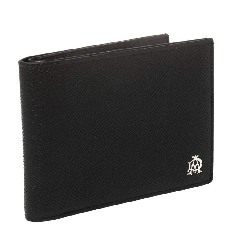 Pre Owned Dunhill Black Leather Bourdon Bifold Wallet