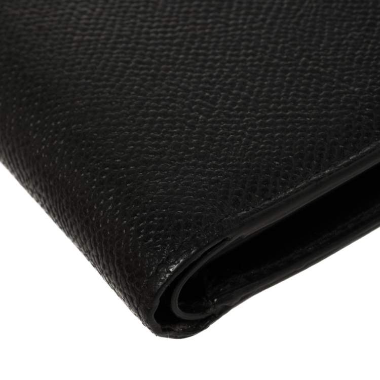 Pre Owned Dunhill Black Leather Bourdon Bifold Wallet