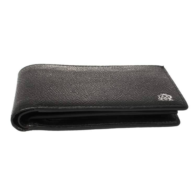 Pre Owned Dunhill Black Leather Bourdon Bifold Wallet