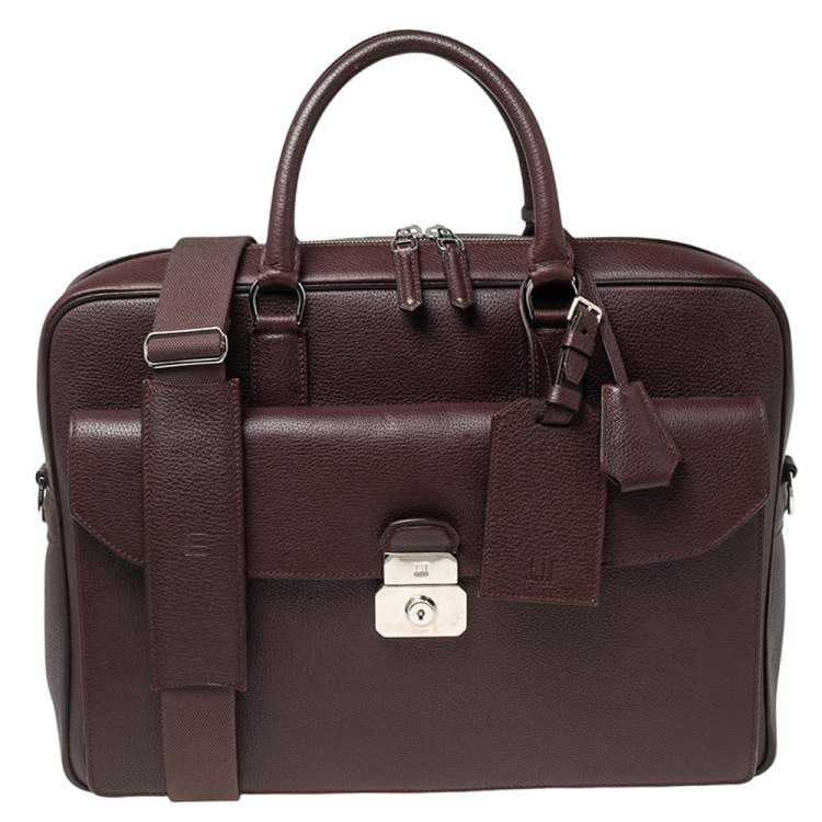 Dunhill Burgundy Leather Briefcase Dunhill | The Luxury Closet