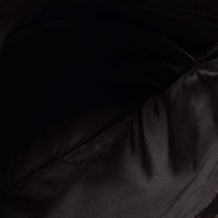Pre Owned Dunhill Brown Canvas and Leather Messenger Bag
