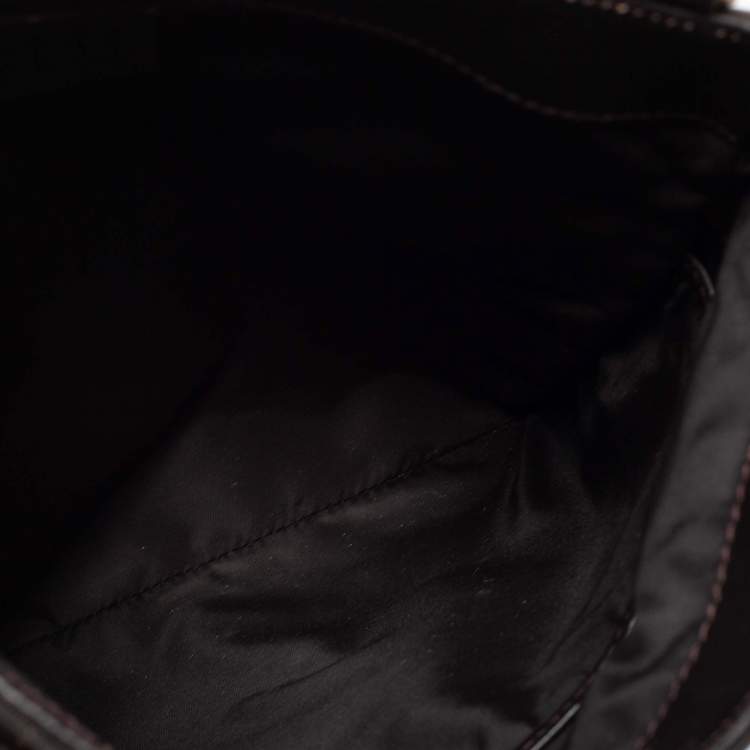 Pre Owned Dunhill Brown Canvas and Leather Messenger Bag
