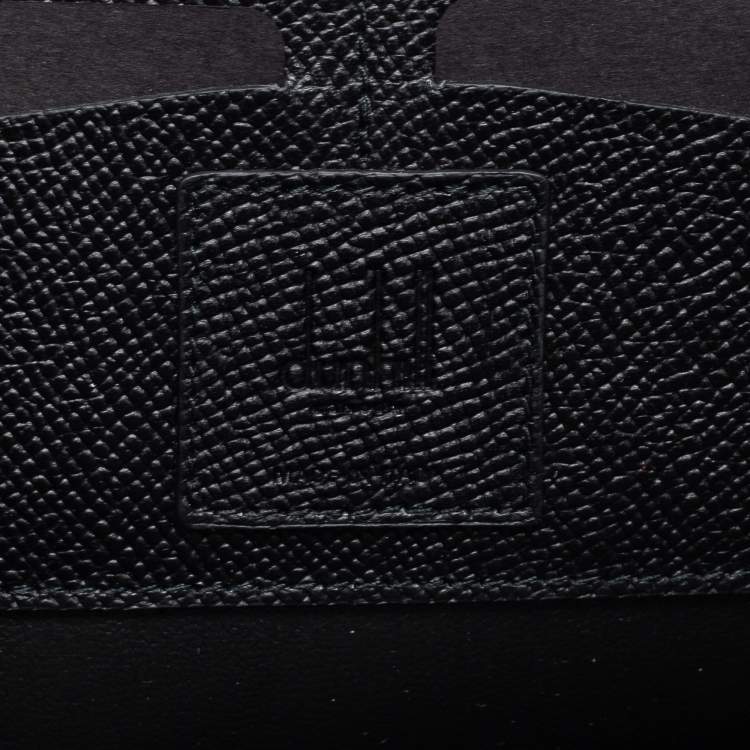 Pre Owned Dunhill Black/Grey Cadogan Leather Top Zip Document Pouch
