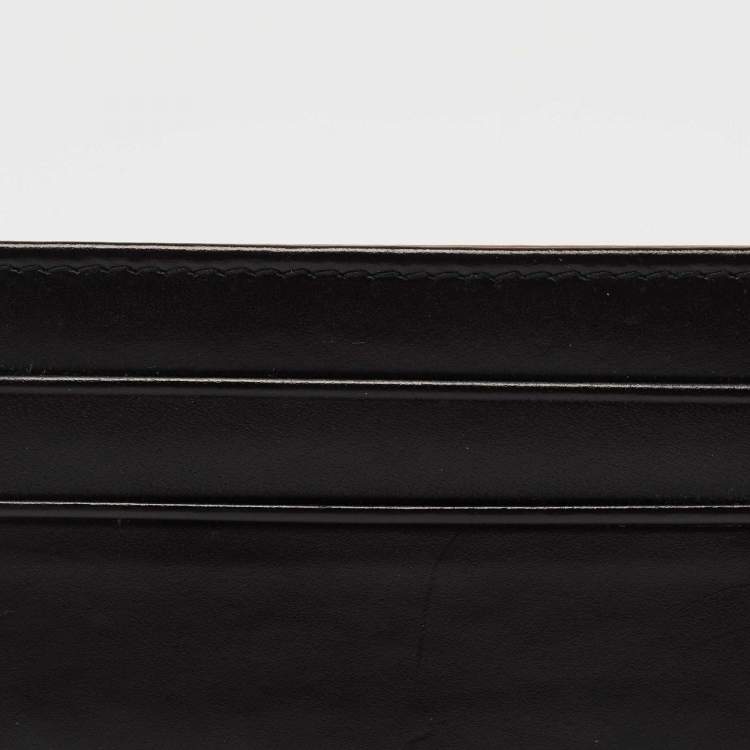 Pre Owned Dunhill Black/Brown Leather Card Holder