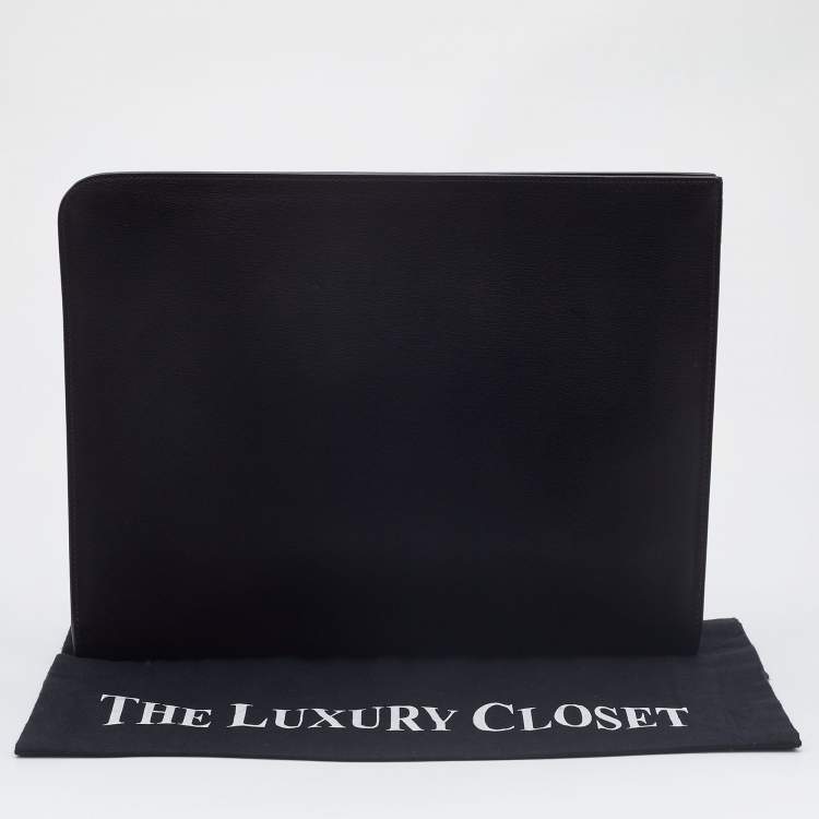 Pre Owned Dunhill Brown Leather Documents Portfolio Case