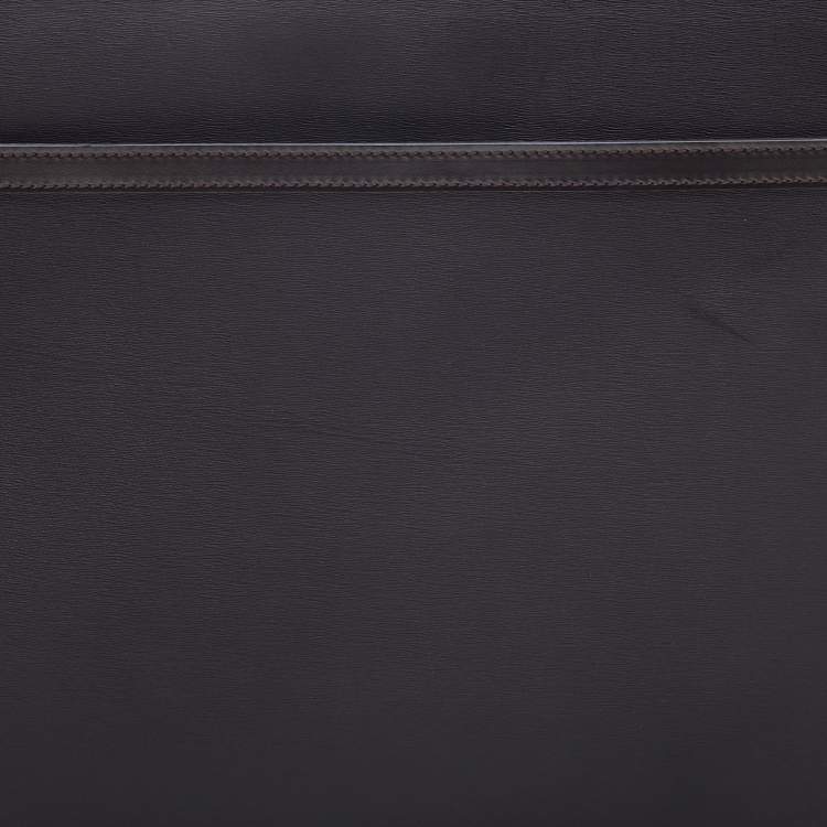 Pre Owned Dunhill Brown Leather Documents Portfolio Case