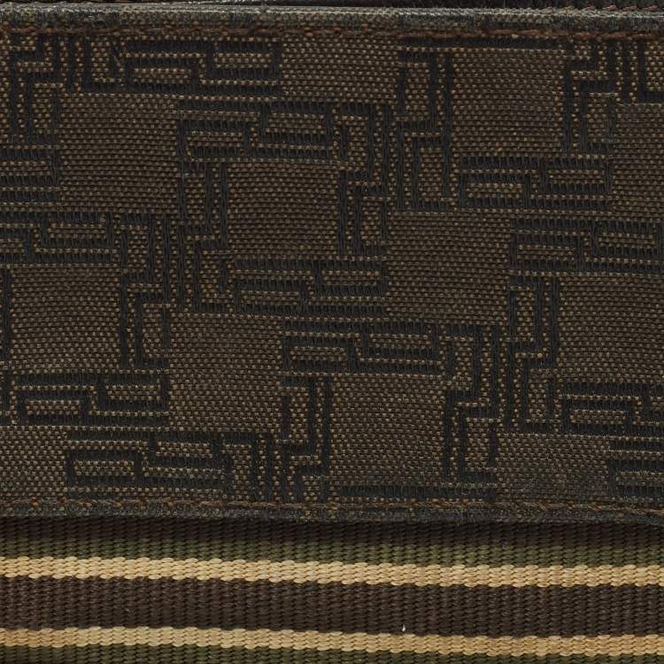Pre Owned Dunhill Brown Monogram Canvas Bifold Wallet 