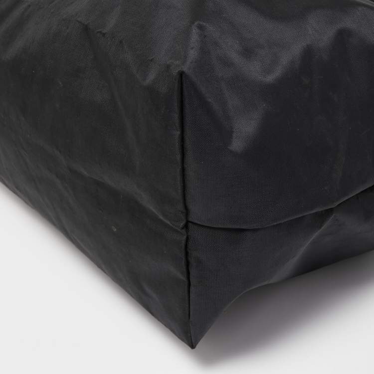 Pre Owned Dunhill Black Nylon Zip Shopper Tote