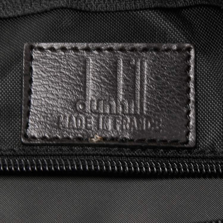Pre Owned Dunhill Black Nylon Zip Shopper Tote