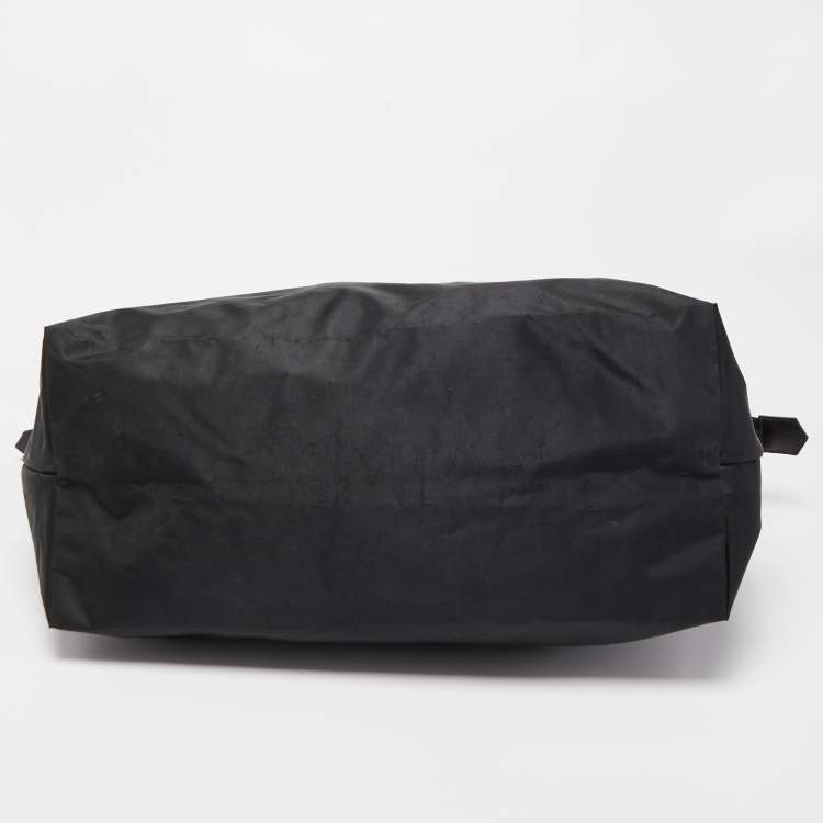 Pre Owned Dunhill Black Nylon Zip Shopper Tote
