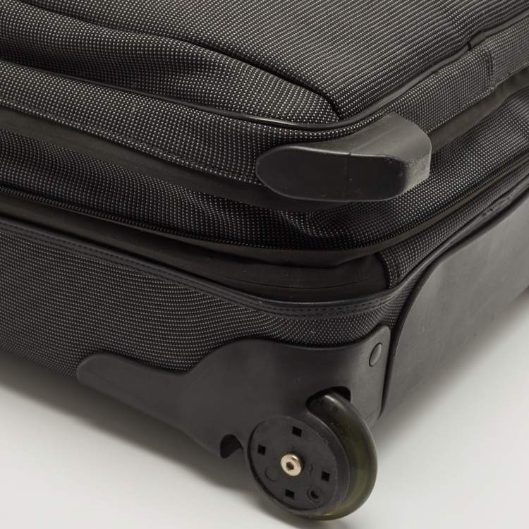 Pre Owned Dunhill Dark Grey Canvas 2 Wheeled Cabin Luggage