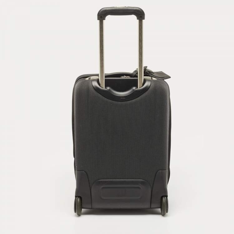 Pre Owned Dunhill Dark Grey Canvas 2 Wheeled Cabin Luggage
