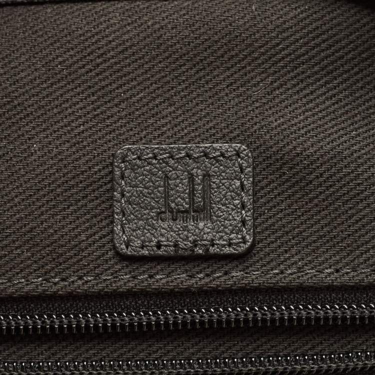 Pre Owned Dunhill Dark Grey Canvas 2 Wheeled Cabin Luggage