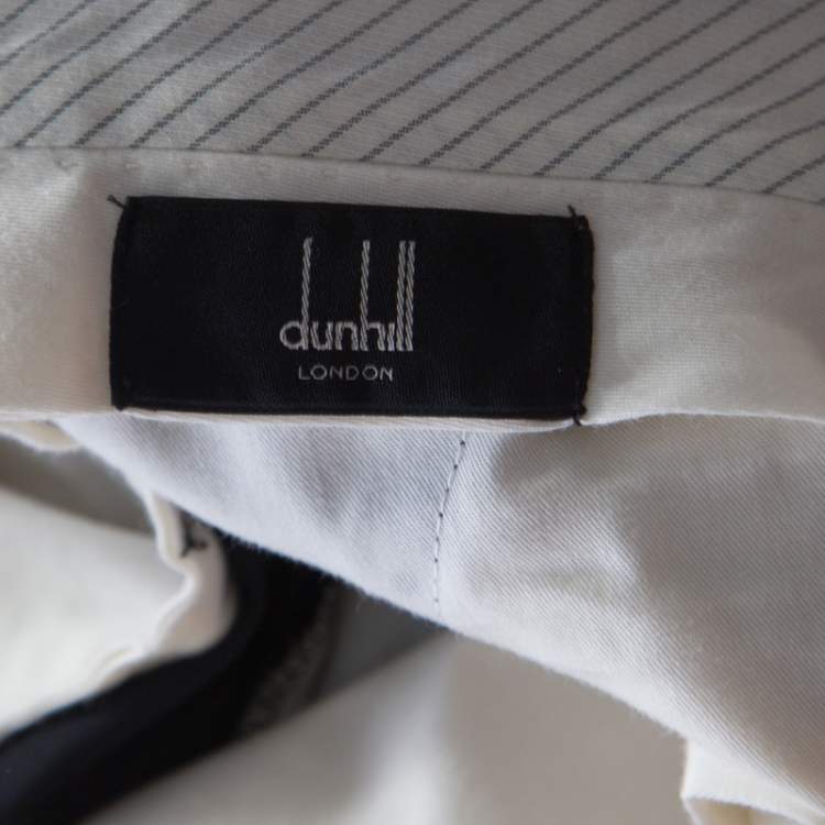 Pre Owned Dunhill Navy Blue Wool Tailored Slim Fit Suit XL
