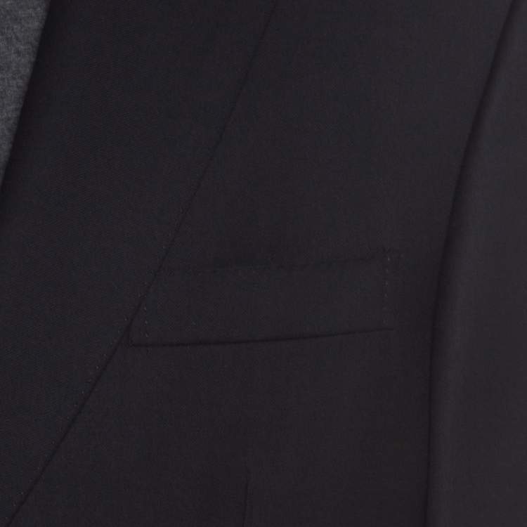 Pre Owned Dunhill Navy Blue Wool Tailored Slim Fit Suit XL