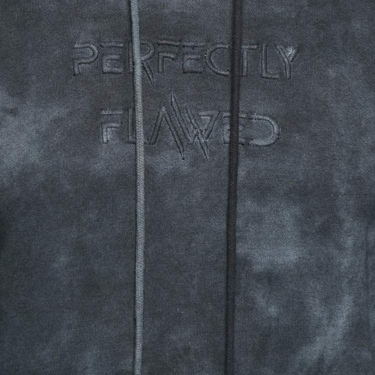 مملوكة مسبقًا D`yavol X Navy Blue Perfectly Flawed Embroidery Cotton Blend Hooded Sweatshirt S