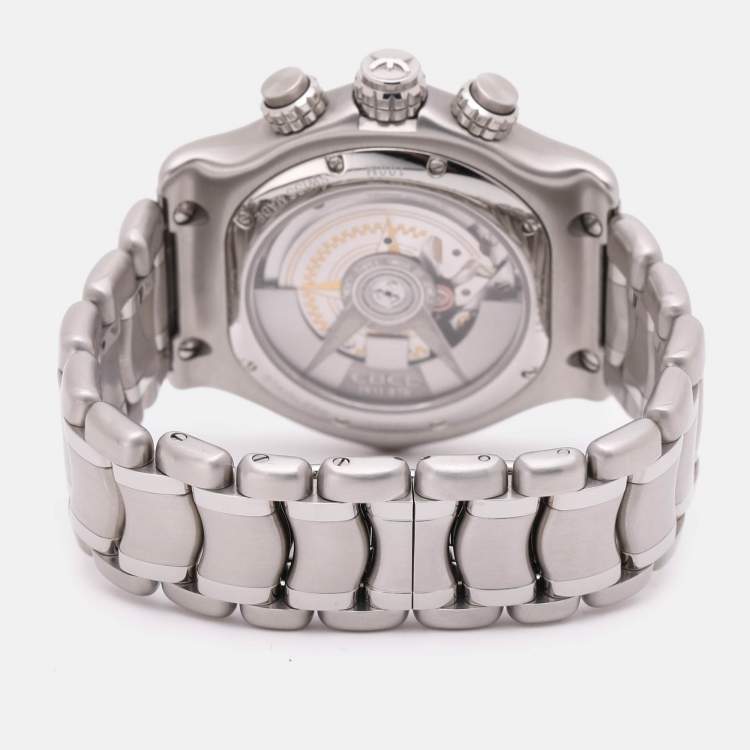 Pre Owned Ebel Silver Stainless Steel 9240L70.6360 Automatic 1911 BTR Mens Wristwatch 46.5mm