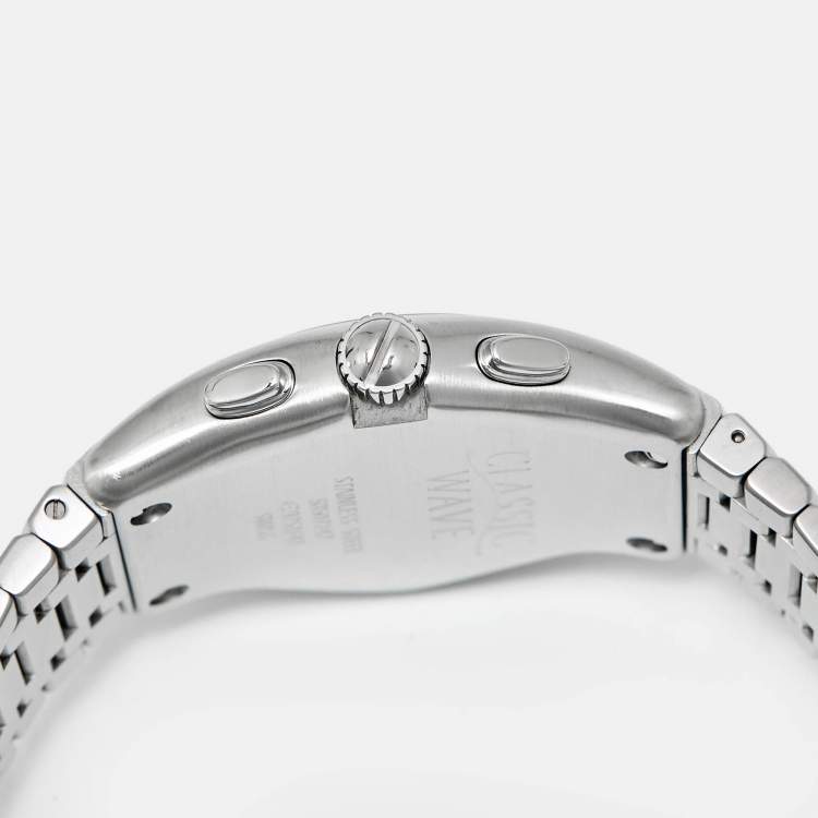 مملوكة مسبقًا Ebel Classic Wave E9251F41 Wave Silver Dial Stainless Steel Men's Wristwatch 40 mm