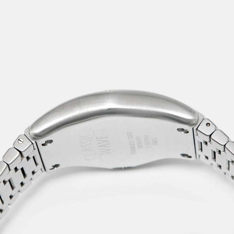 مملوكة مسبقًا Ebel Classic Wave E9251F41 Wave Silver Dial Stainless Steel Men's Wristwatch 40 mm