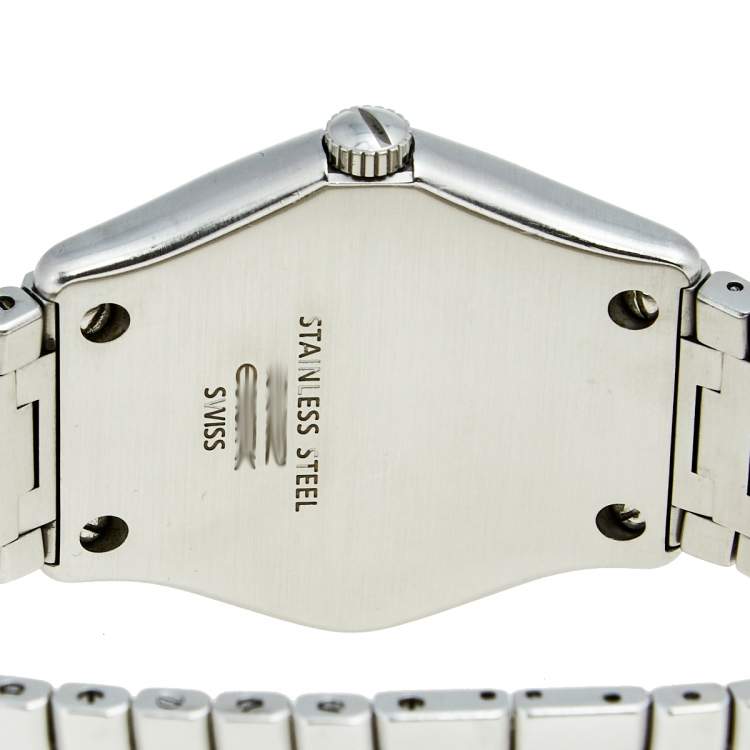 Pre Owned Ebel Blue Stainless Steel Classic Wave 9187F41 Men's Wristwatch 38 mm