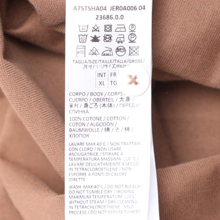 Pre Owned Eleventy Brown Jersey Henley T-Shirt XL