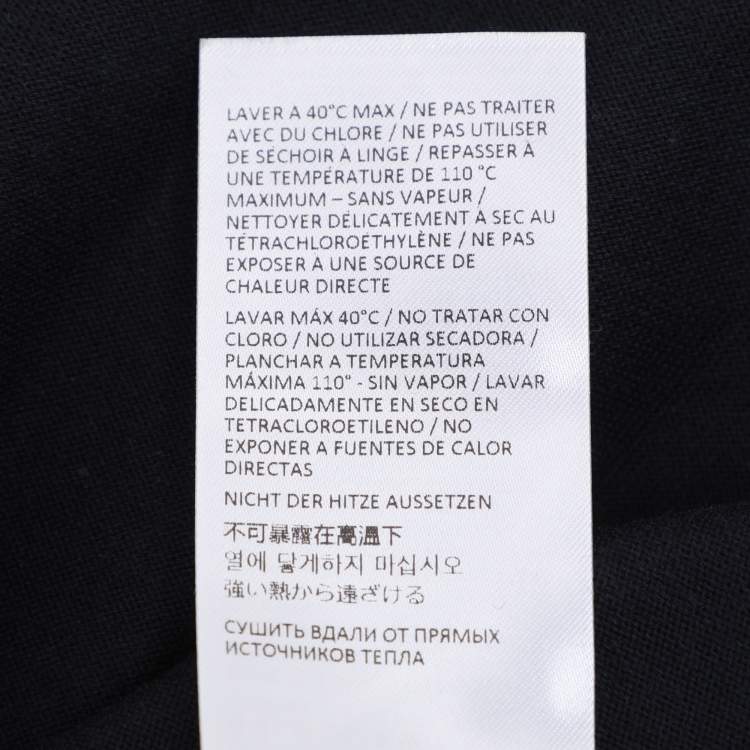 Pre Owned Eleventy Navy Blue Jersey Henley T-Shirt XL