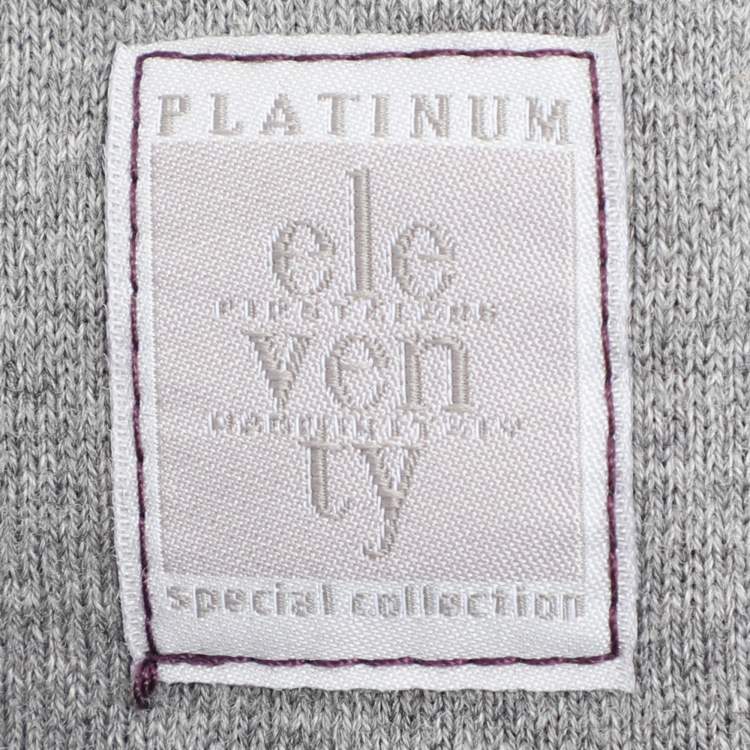 Pre Owned Eleventy Purple Jersey Henley T-Shirt XL