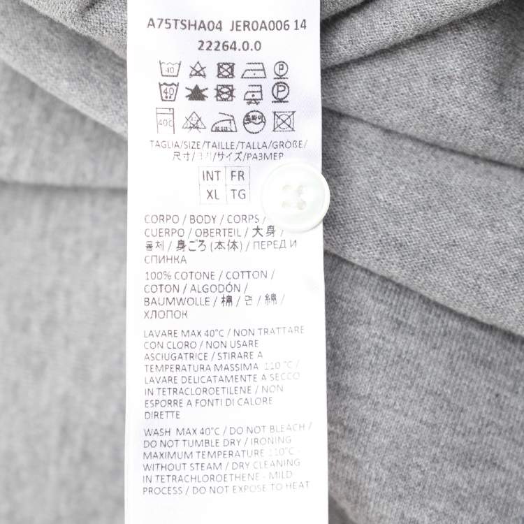 Pre Owned Elevety Dark Grey Jersey Henley T-Shirt XL