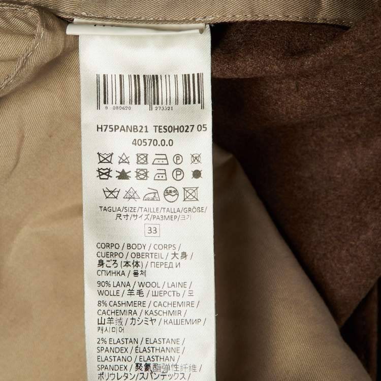 مملوكة مسبقًا Eleventy Brown Wool Trousers L