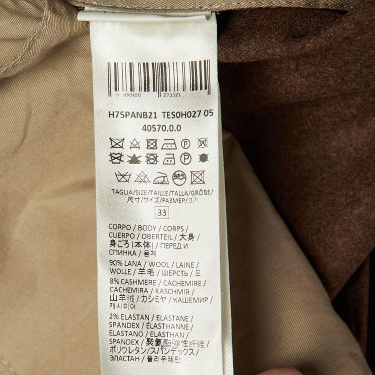 مملوكة مسبقًا Eleventy Brown Wool Trousers L