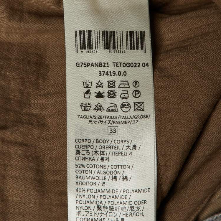 Pre Owned Eleventy Beige Cotton Blend Drawstring Trousers L