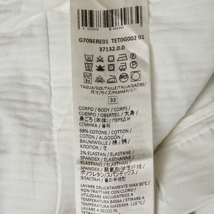 Pre Owned   Eleventy White Cotton Bermuda Shorts L