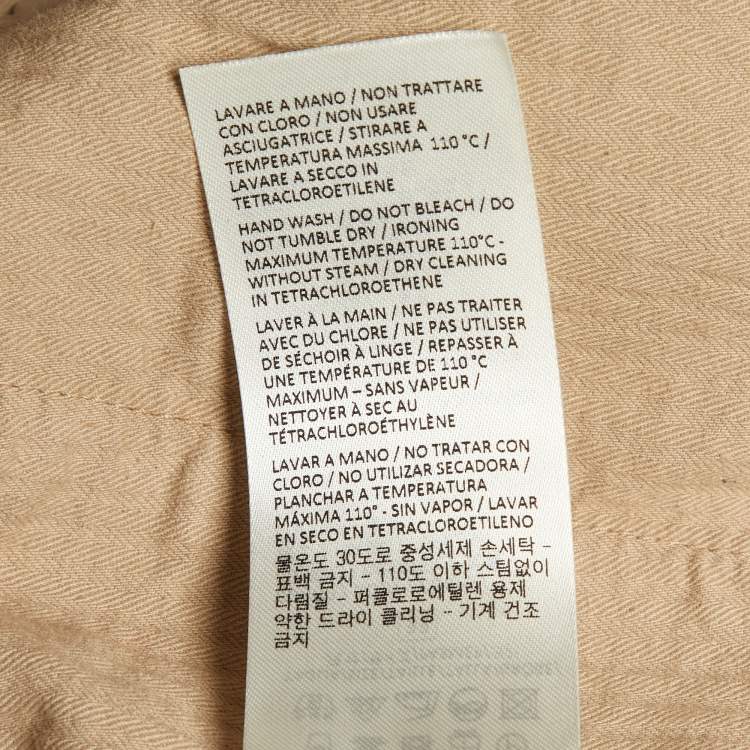 Pre Owned Eleventy Beige Cotton Blend Elasticised Waist Pants M/Waist 32"