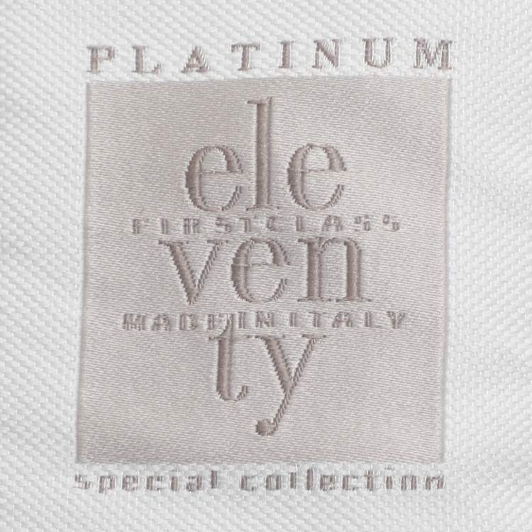 Pre Owned Eleventy Beige Rib Knit Blazer XL