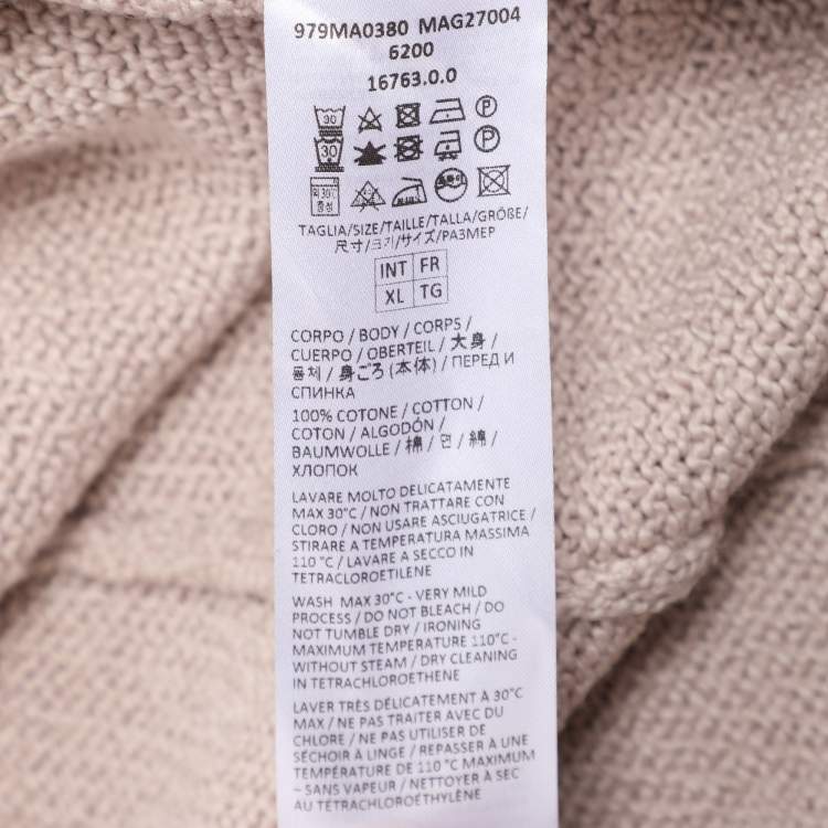 Pre Owned Eleventy Beige Rib Knit Blazer XL