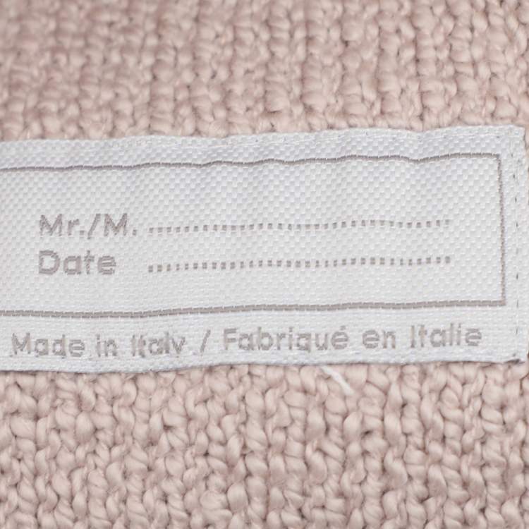 Pre Owned Eleventy Beige Rib Knit Blazer XL