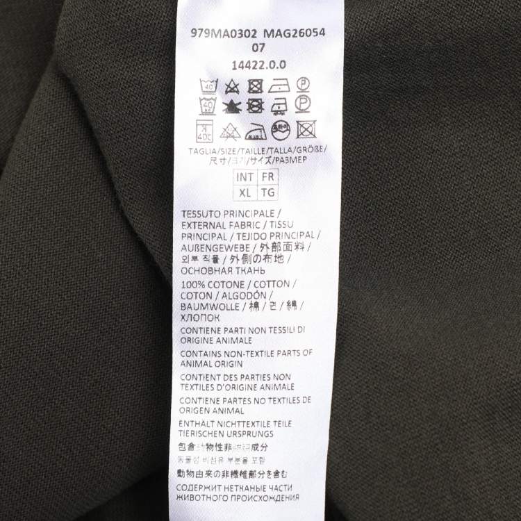 Pre Owned Eleventy Olive Green Jersey Full Sleeve Polo T-Shirt XL