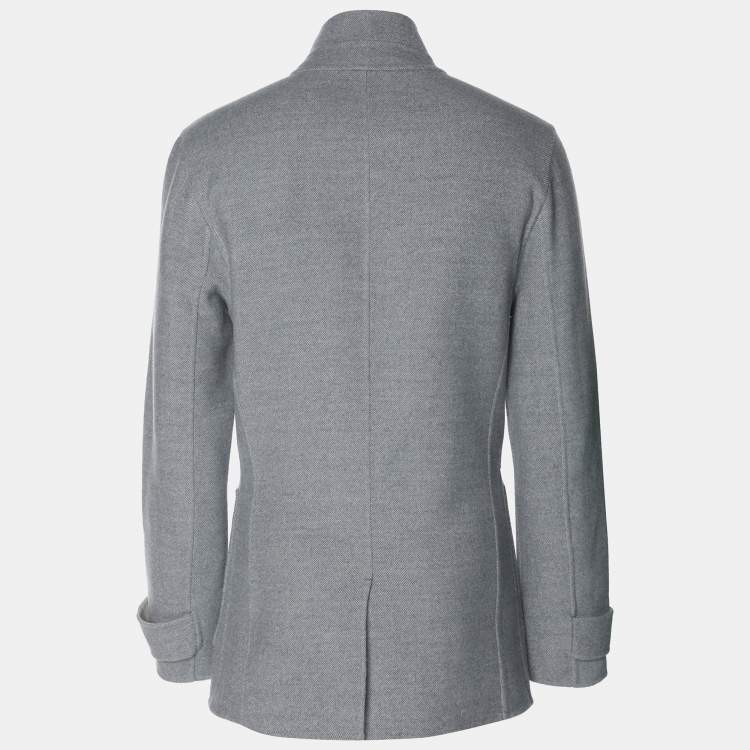 مملوكة مسبقًا \جاكيت قابل للقلب صوف أزرق/رمادي إيلفنثي مقاس 2 إكس إكس لارج - 2 كبير جدًا جدًا