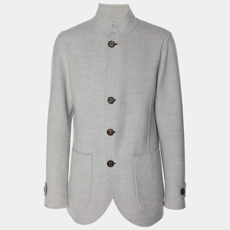 مملوكة مسبقًا \جاكيت قابل للقلب صوف أزرق/رمادي إيلفنثي مقاس 2 إكس إكس لارج - 2 كبير جدًا جدًا