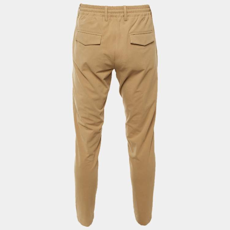 Pre Owned Eleventy Beige Cotton Formal Trousers M