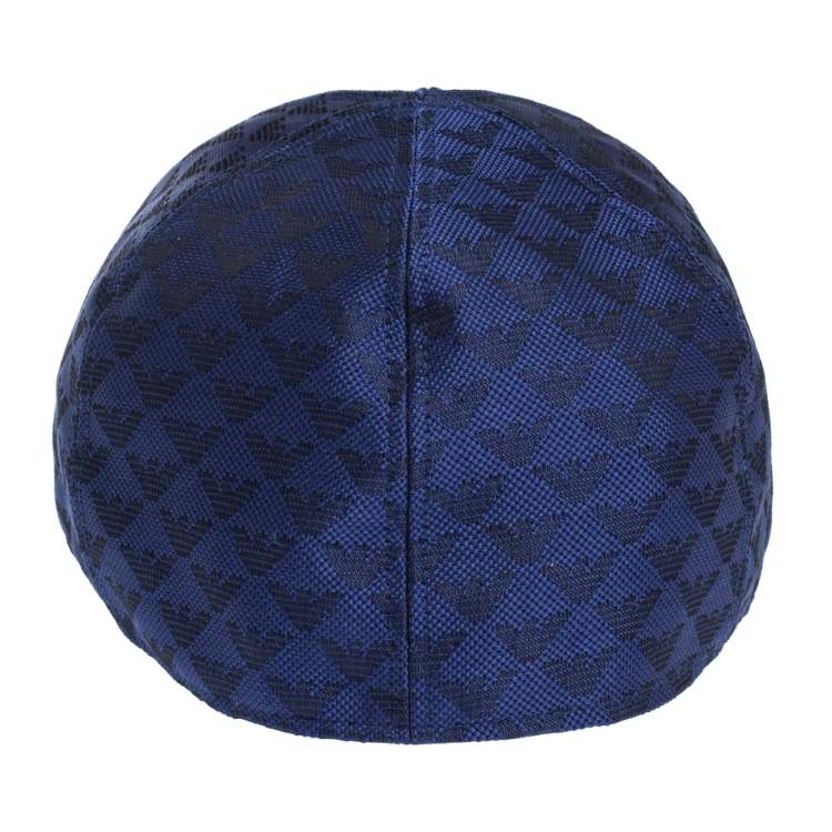 مملوكة مسبقًا Emporio Armani Royal Blue Logo Pattern Baseball Cap M