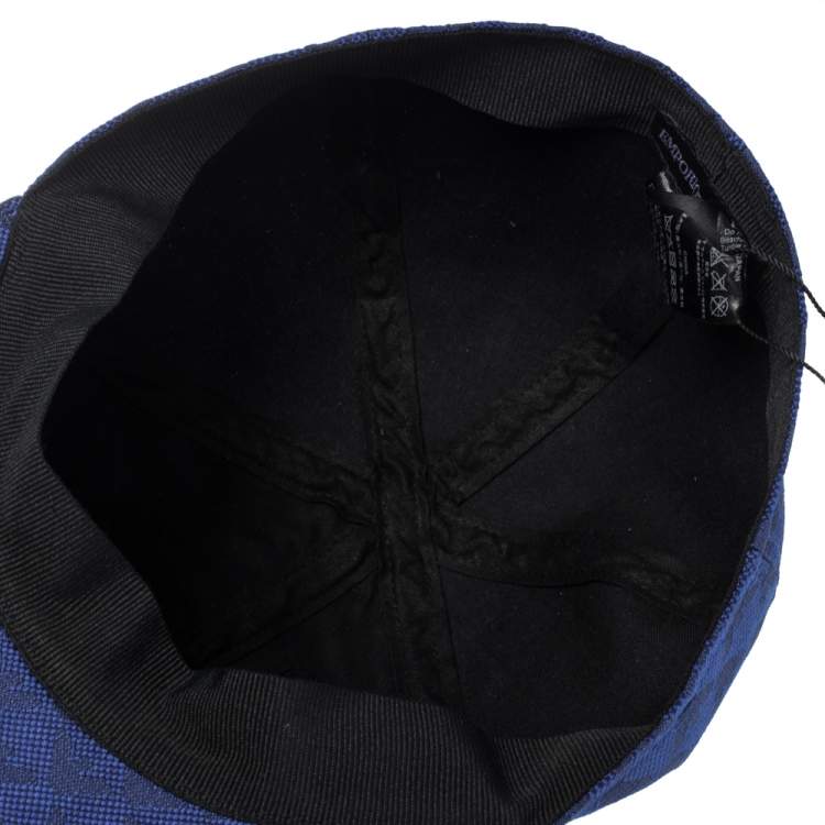 مملوكة مسبقًا Emporio Armani Royal Blue Logo Pattern Baseball Cap M