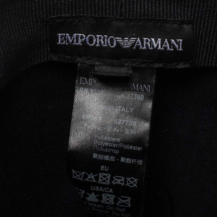 مملوكة مسبقًا Emporio Armani Royal Blue Logo Pattern Baseball Cap M
