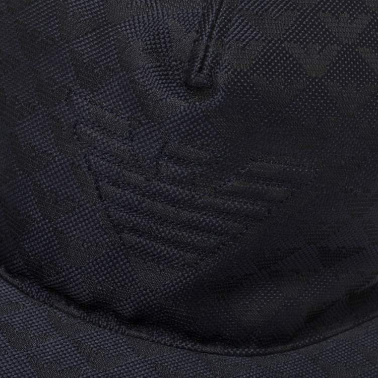 Pre Owned Emporio Armani Navy Blue Logo Detail Baseball Cap L