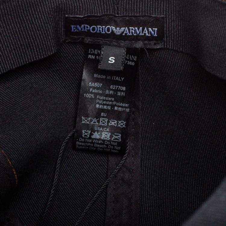 Pre Owned Emporio Armani Brown Monogram Pattern Baseball Cap S